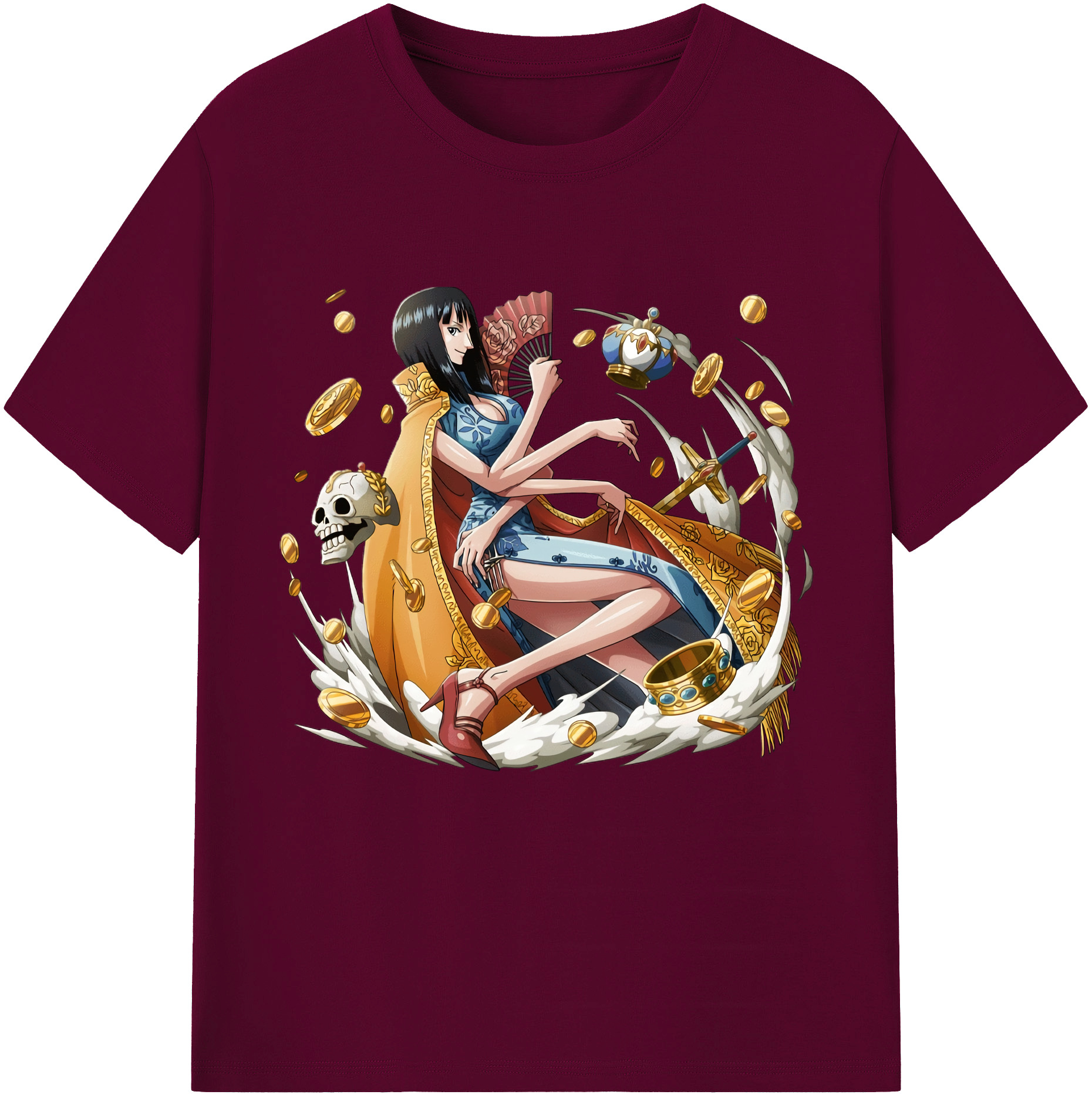 ワンピース ニコ・ロビン ONE PIECE Nico Robin レディースカジュアルプリントTシャツ（綿100％）